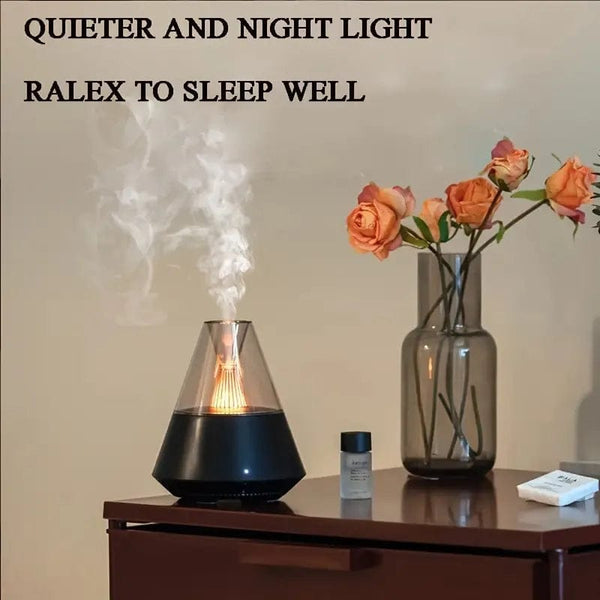 Volcano Room Diffuser, USB Air Humidifier, Retro Light Air Freshner