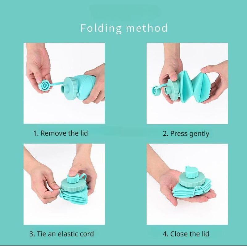 Silicone Folding Water Bottle Portable Cycling Water Cup Bicycle Water Bottle