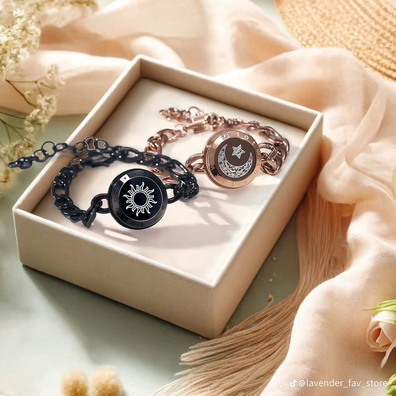 2pcs/Set Luminous Couple Bracelet For Women Men Sun Moon Rope Charm Friendship SEVICH