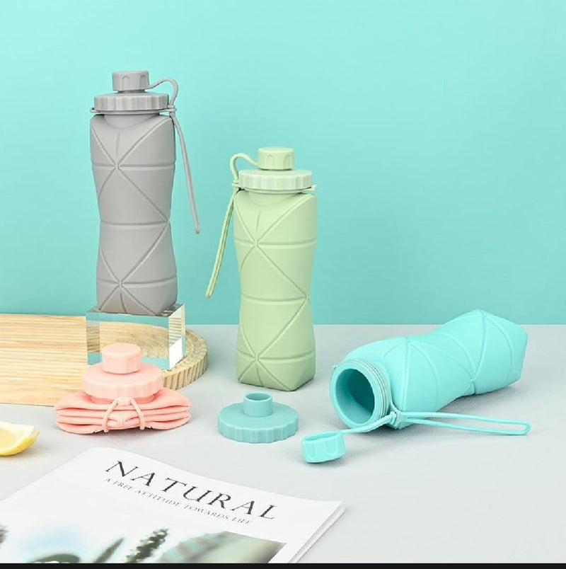 Silicone Folding Water Bottle Portable Cycling Water Cup Bicycle Water Bottle