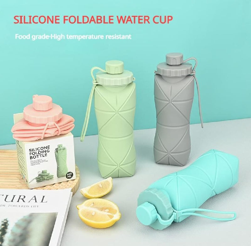Silicone Folding Water Bottle Portable Cycling Water Cup Bicycle Water Bottle