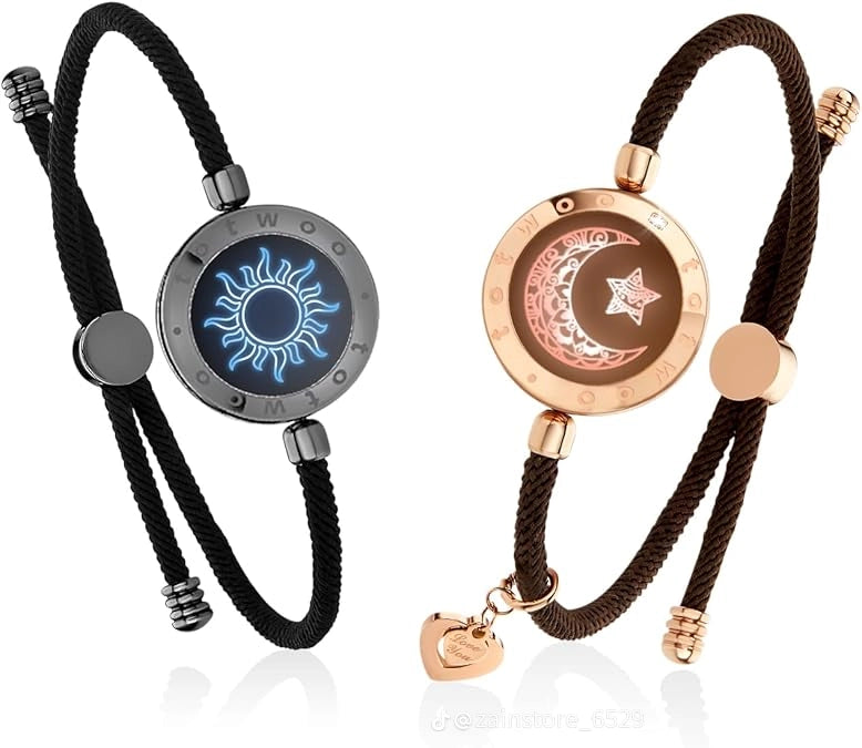 2pcs/Set Luminous Couple Bracelet For Women Men Sun Moon Rope Charm Friendship SEVICH